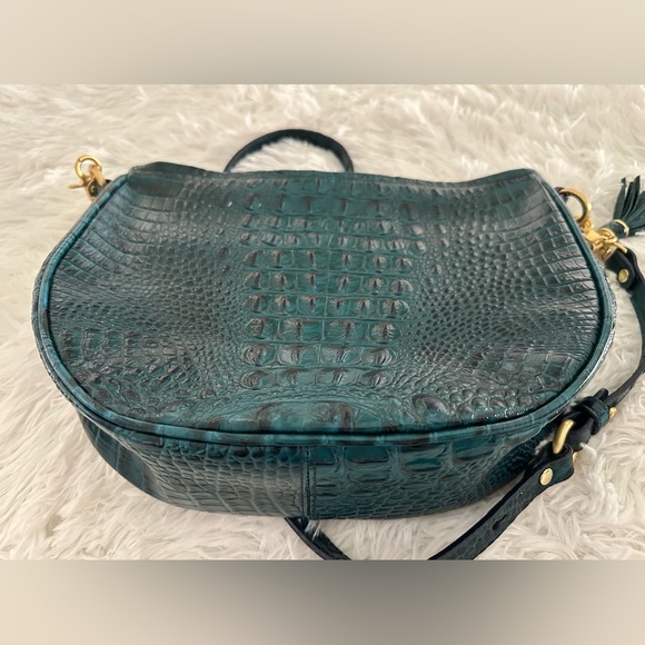 Brahmin Mini  Kathleen Croc Embossed Leather Crossbody Bag Handbag - Picture 6 of 10
